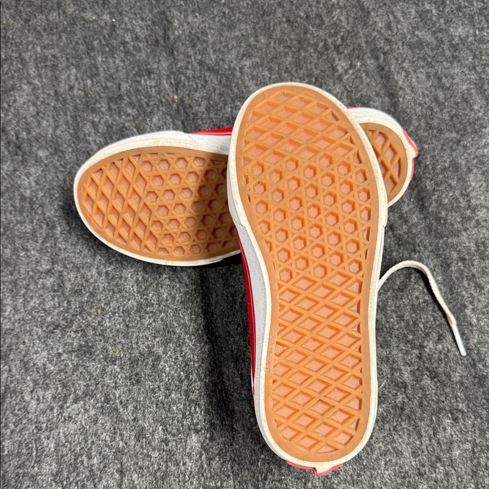 Vans Red and White Classic Sneakers Youth size 1 - Picture 5 of 5